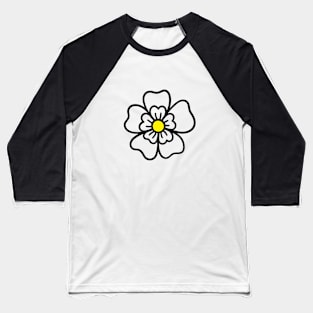 Cute White Flower Tumblr Baseball T-Shirt